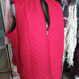 Kim Rogers Vibrant Pink Quilted Vest